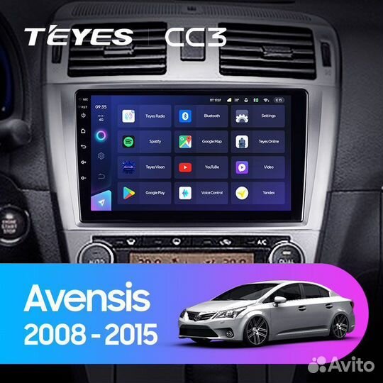 Магнитола Teyes CC3 6/128Gb Toyota Avensis 08-15
