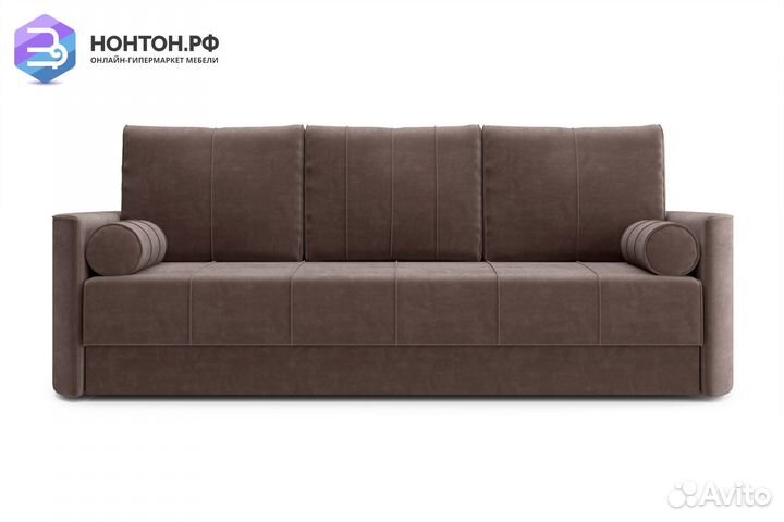 Диван еврокнижка Колибри 3-х местный коричневый