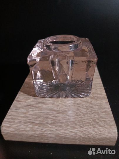 Винтажная советская чернильница – толстое стекло