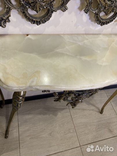 Стол и зеркало комплект для парикмахера