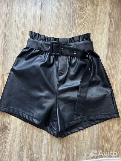 Шорты женские кожаные
