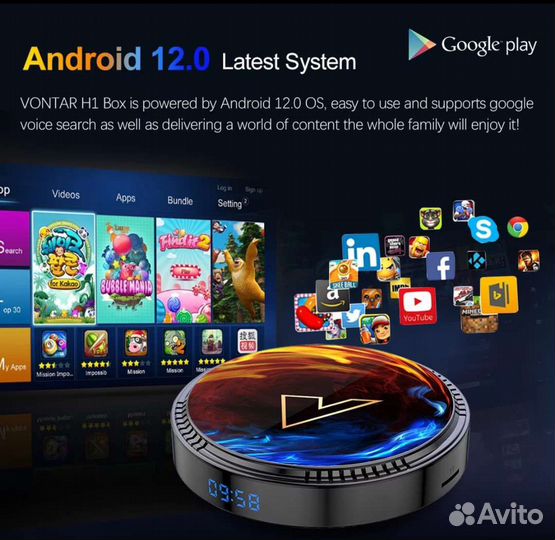 TV smart приставка на android 12