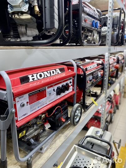 Бензиновый генератор Honda 6500E +колеса