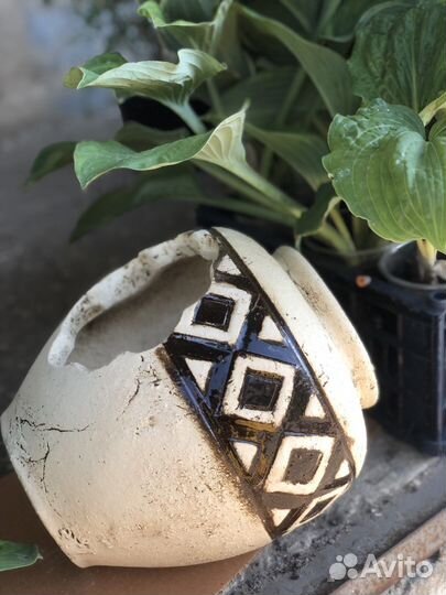 Вазы кашпо фигуры из шамотной глины