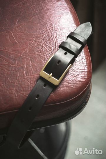 Кожаный ремень Brown Brass 40мм