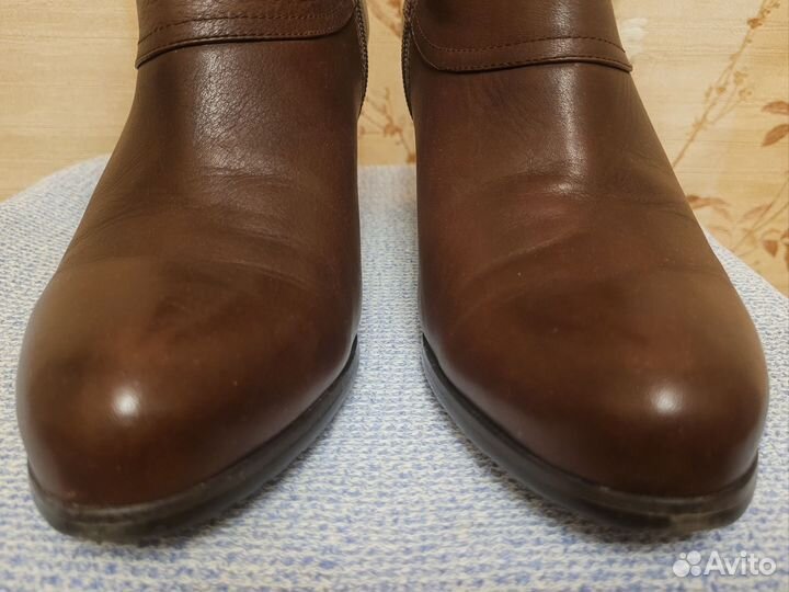 Полусапожки кожаные женские