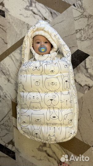 Зимний комбинезон конверт на выписку