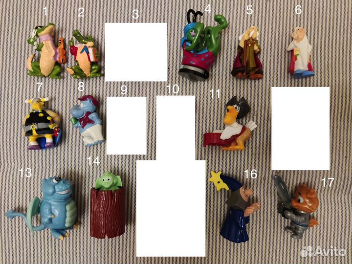 Игрушки фигурки Киндер Ландрин 1990-2010е разные
