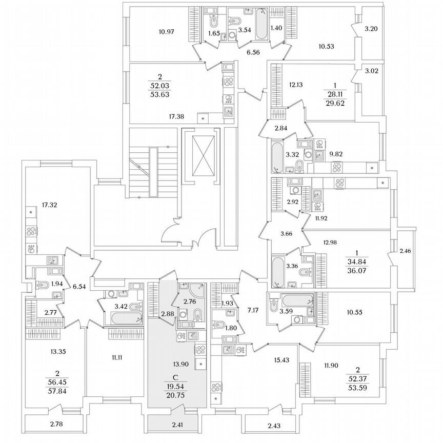 Квартира-студия, 20,8 м², 8/9 эт.