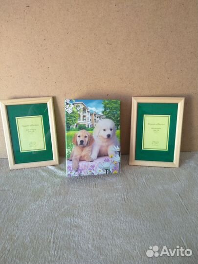 Фотоальбом 10*15 + две рамки 10*15. Новые.Пакетом