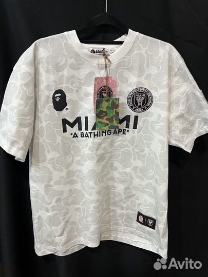Футболка bape inter miami белая