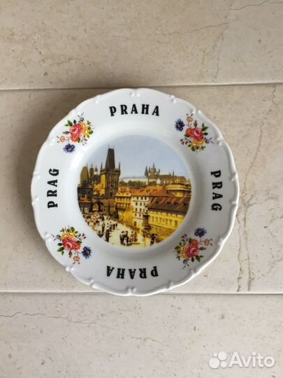 Тарелки настенные Городецкая роспись, фарфор Чехия