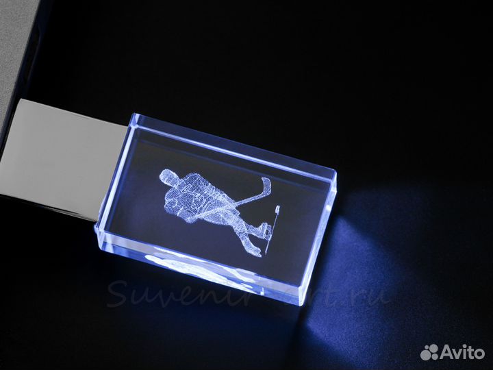 Флешка-кристалл с гравировкой