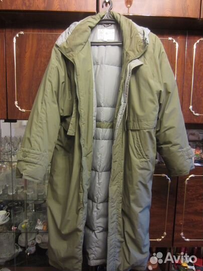 Удлиненный Пуховик с капюшоном Натур\Пух