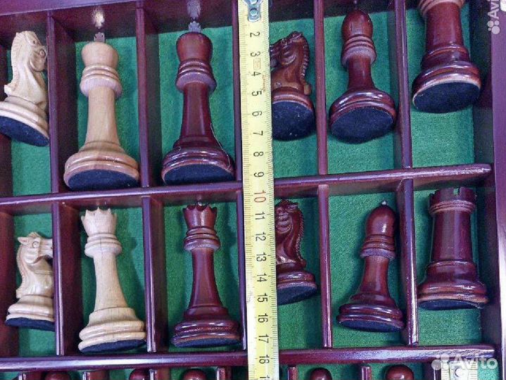 Шахматы Индия Стаунтон мореный дуб в ларце