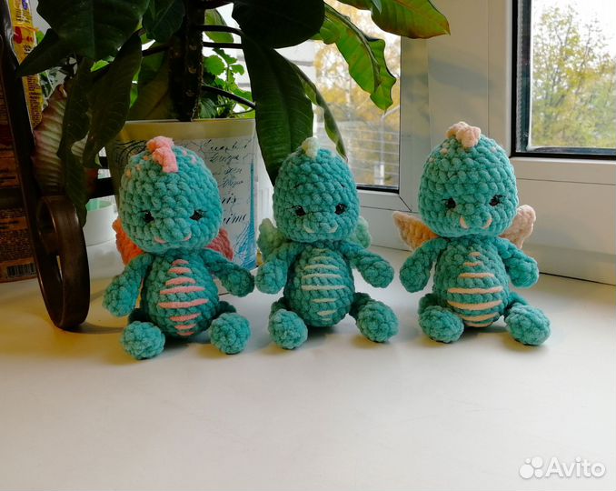 Вязаные игрушки драконы