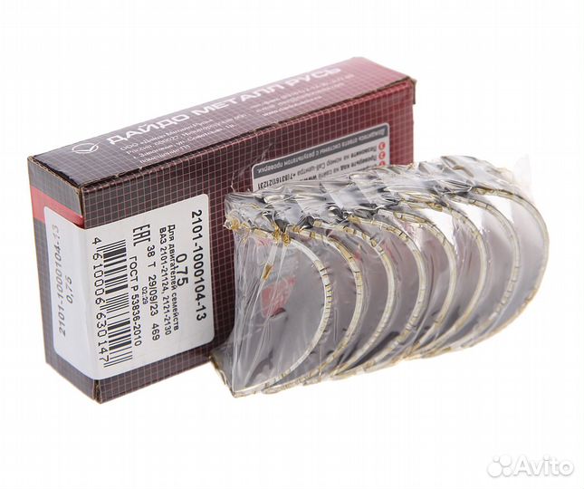 Вкладыши ваз-2101-2109 шатунные d+0.75 дайдо металл русь