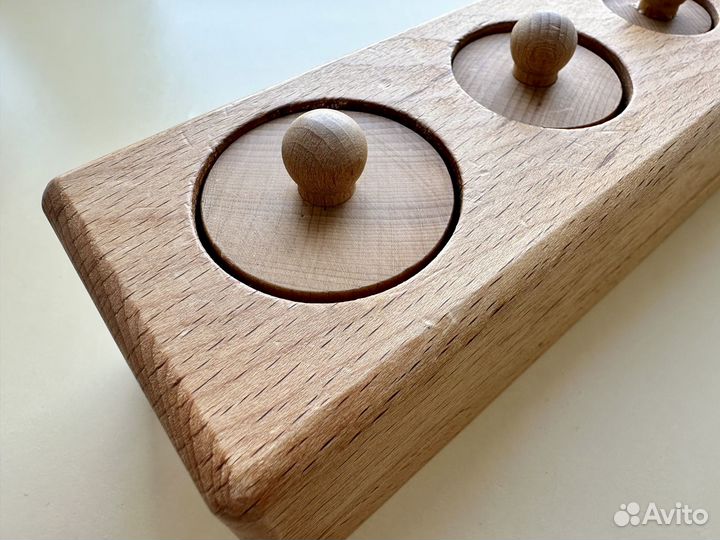 Цилиндры монтессори сортер деревянный