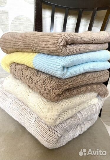 Плед детский вязаный