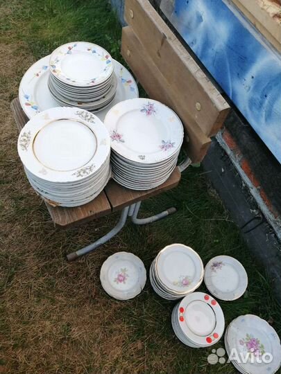 Тарелки Дулево и Дружковский фарфоровый завод