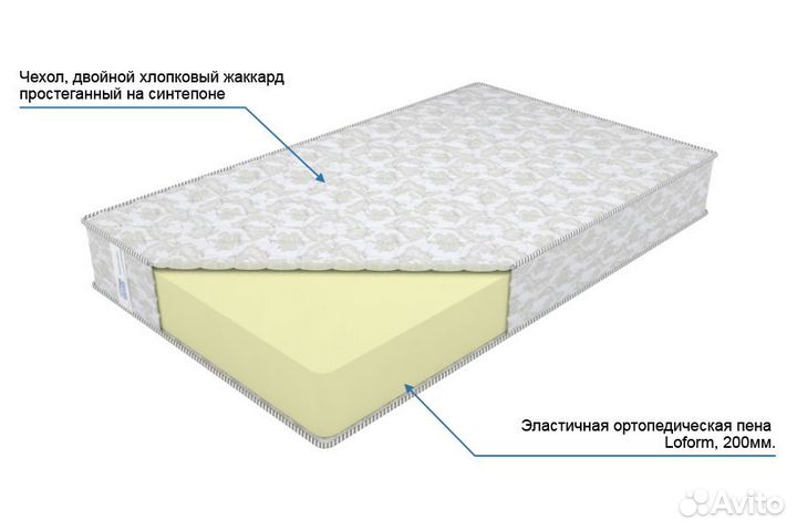 Матрас 200 на 195 монолит эксклюзив