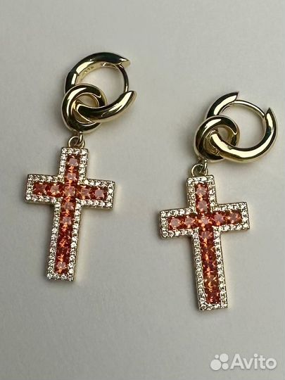Серьги кресты