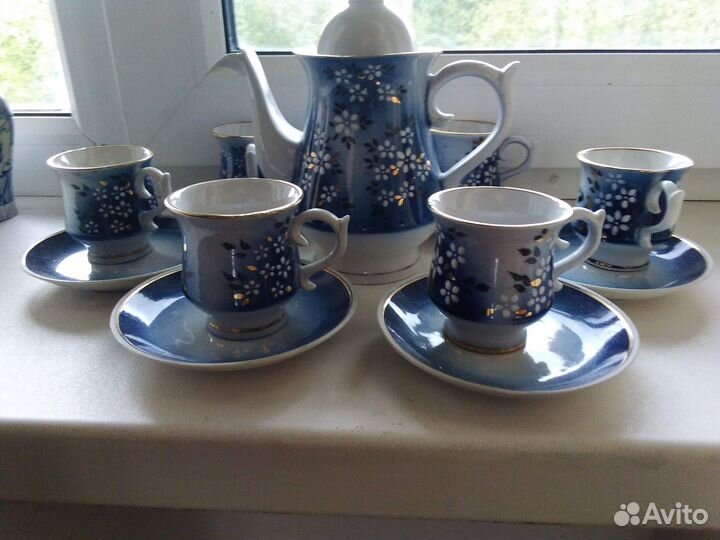 Кофейный набор с молочником Бронницкий фарф.завод