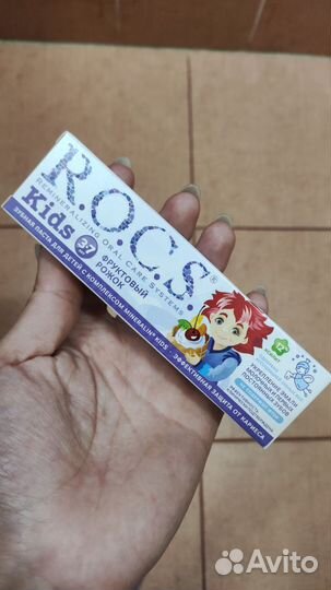 Детская зубная паста rocs рокс 3-7