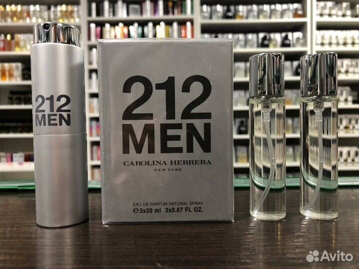 Духи мужские Carolina Herrera 212 Men 3х20 мл