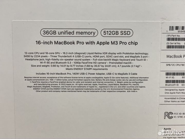 MacBook Pro 16 M3 Pro 36GB 512GB Space Black