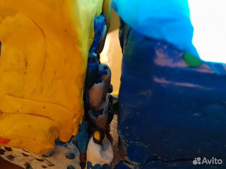 Камаз 65117 зерновоз из пластилина с прицепом