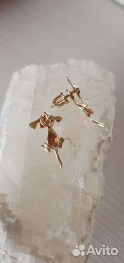 Серьги пусеты котики