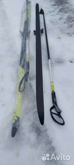 Лыжи беговые и обувь 36р