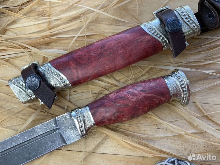 Казачий пластунский нож клинок дамасская сталь