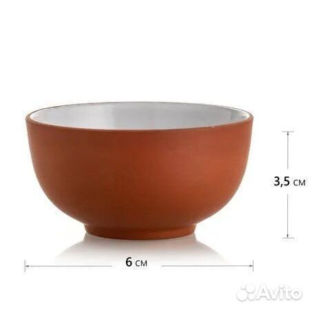 Глиняные пиалы для чайной церемонии 6 штук 55мл