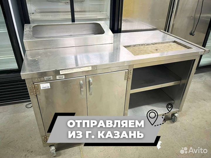 Стол ozti с саладеттой, на колесах с направляющими