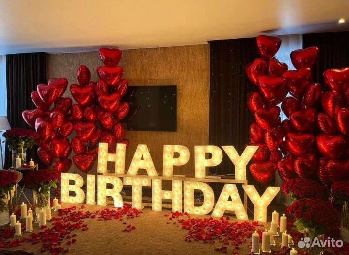 Буквы с лампами в аренду на мероприятие