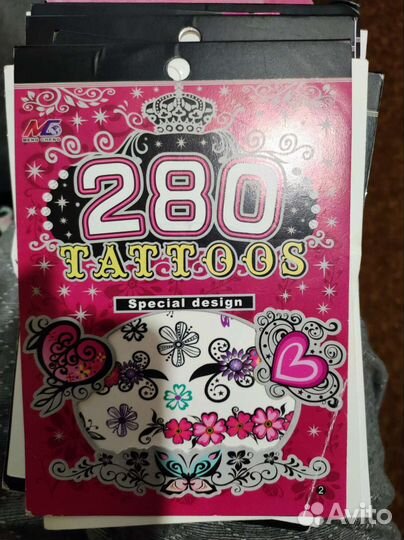 Переводные татуировки для девочек набор