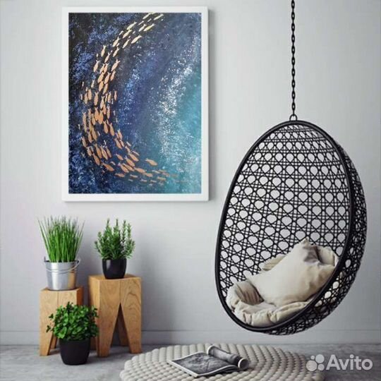 Интерьерная картина *Золотые рыбки*