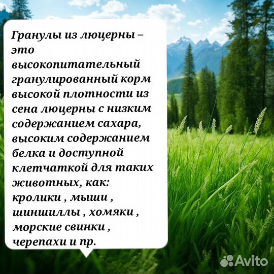 Гранулы травяные (опт)(Корм - Наполнитель)