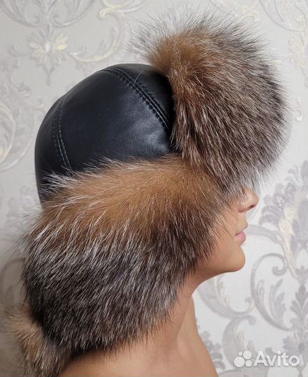 Шапка ушанка женская(мужская ), натуральный мех