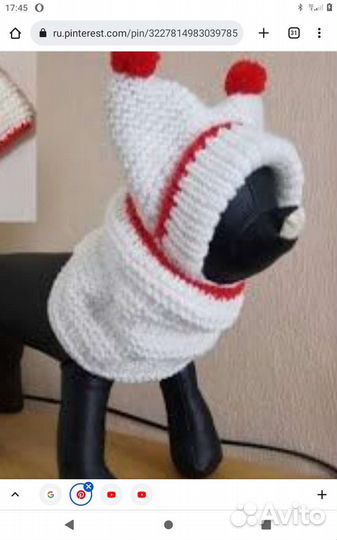 Шапка, шарф с аппликацией на животных