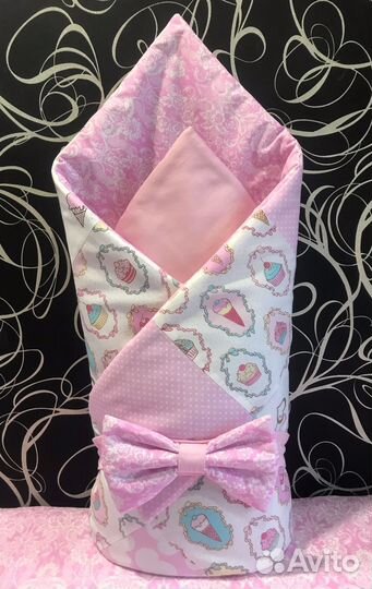 Конверт одеяло на выписку лоскутное весна лето