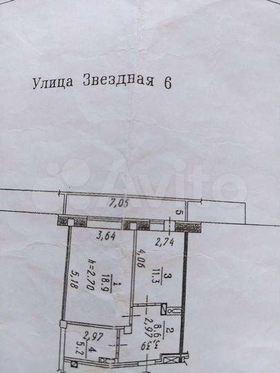 1-к. квартира, 44 м², 9/9 эт.