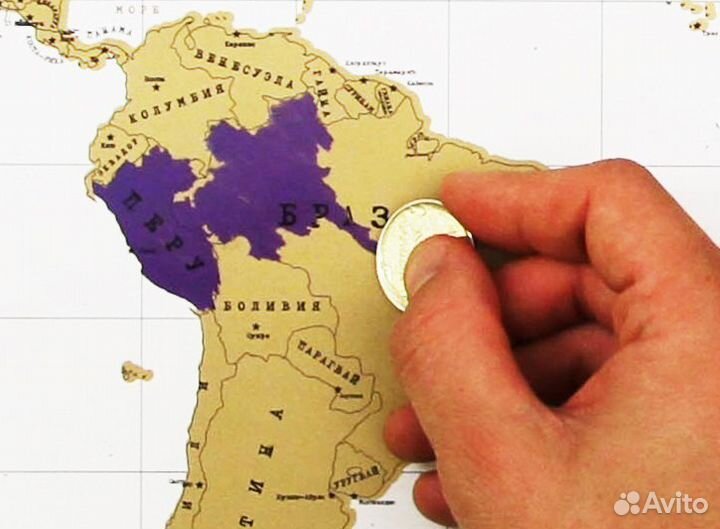 Стирательная карта мира - подарок путешественнику