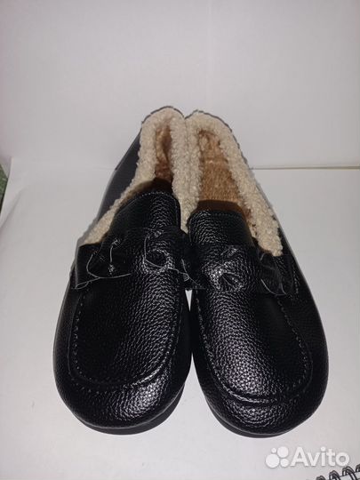 Лоферы черные туфли