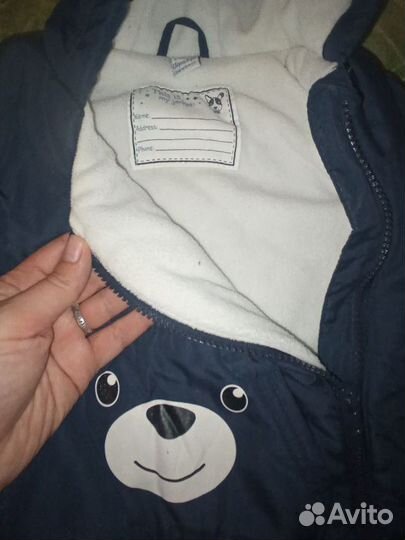 Комбинезон демисезонный теплый для малыша 62 осень