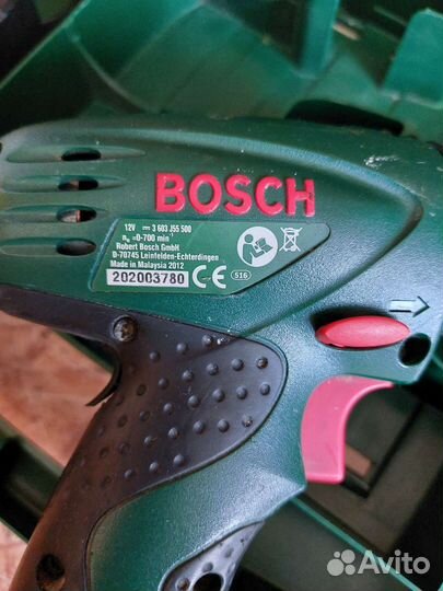 Шуруповерт bosch 12v