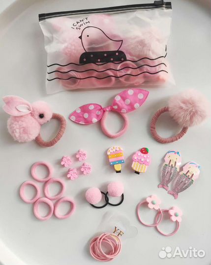 Набор резинок и заколок для волос