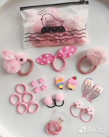 Набор резинок и заколок для волос